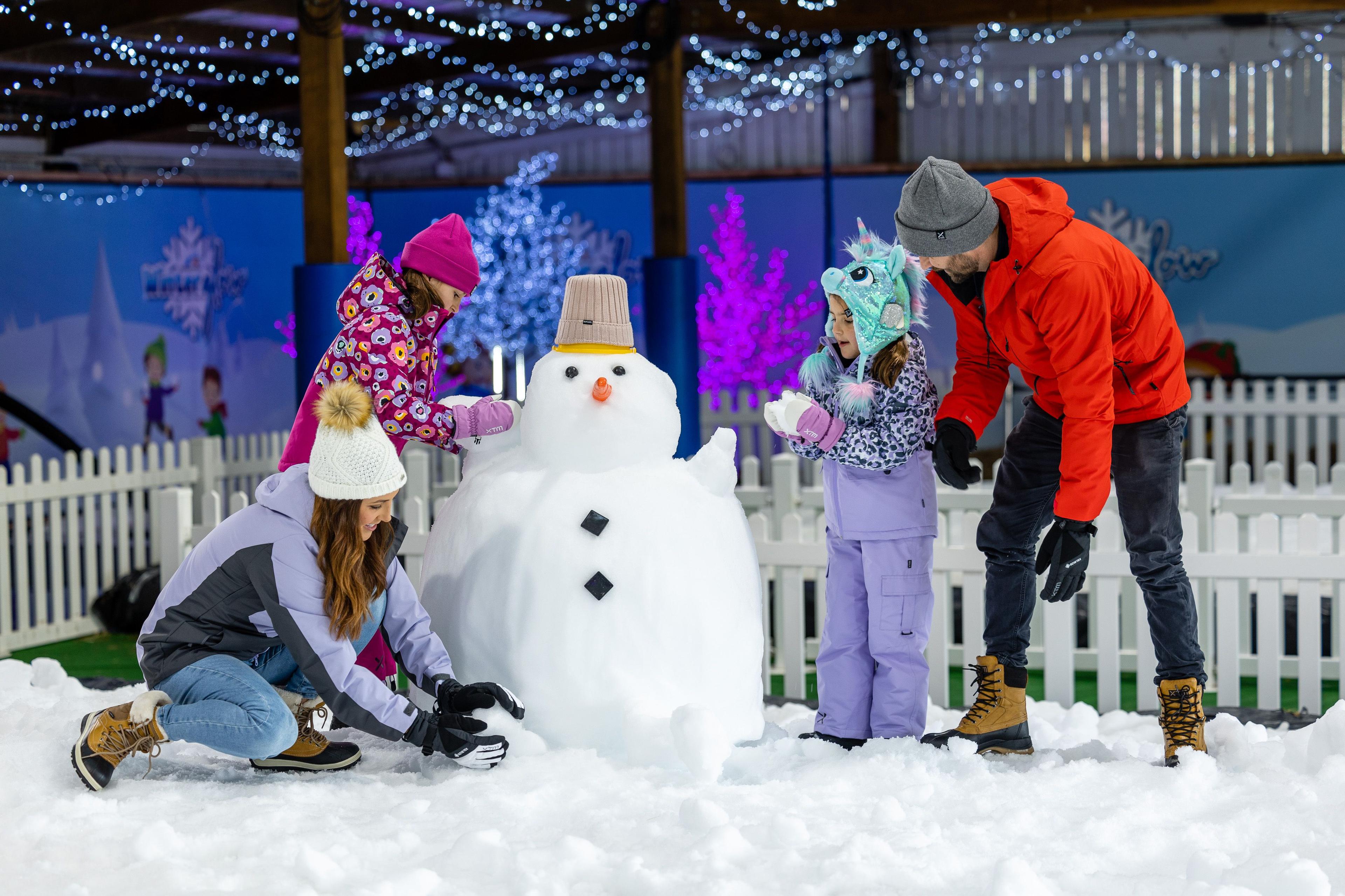 Build a snowman in our Snow Play Zone background